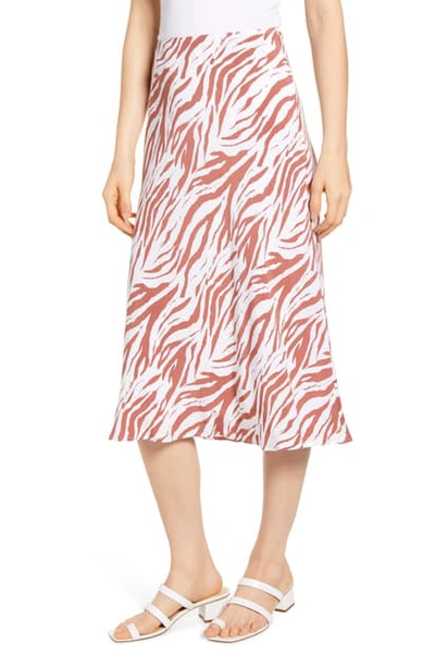 Shop Rails Anya Print Midi Skirt In Rust Zebra