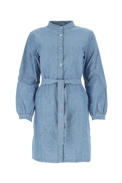 Shop Apc A.p.c. Charlotte Denim Dress In Blue