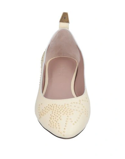 Shop Chloé Ballet Flats In Ivory