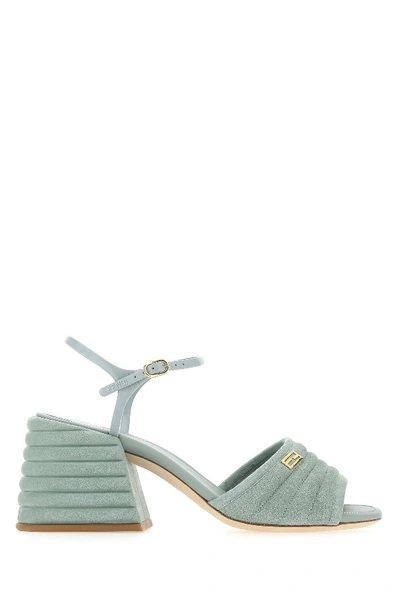 Shop Fendi Promenade Sandals In Green