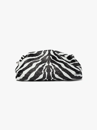 Shop Bottega Veneta Womens Black And White The Pouch Zebra Print Clutch Bag