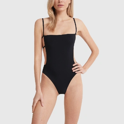 Shop Anemone The Cage One Piece Swimsuit In Black
