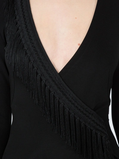 Shop Galvan Wrap Fringe Detail Dress