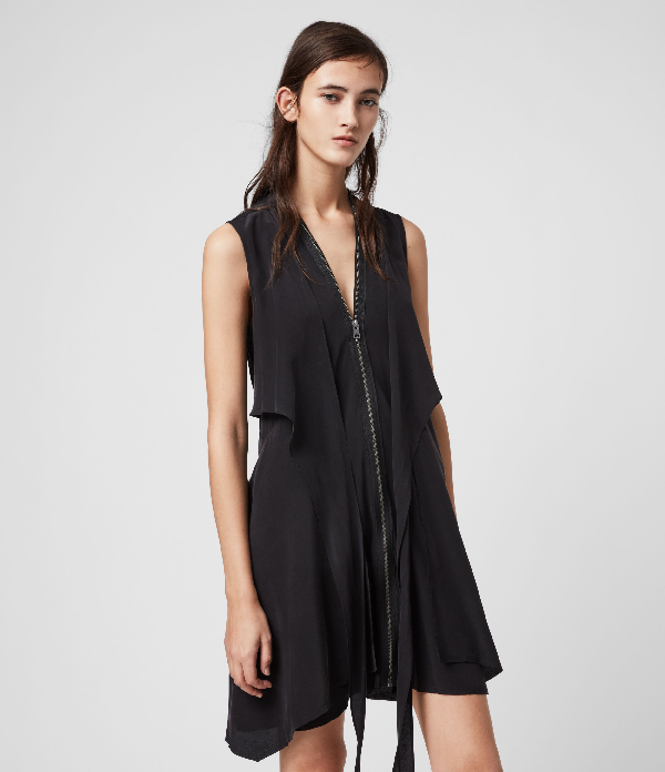 allsaints jayda silk dress