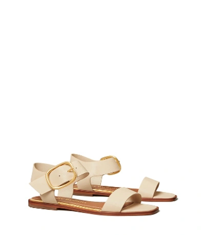 Shop Tory Burch Selby Flat Sandal In White