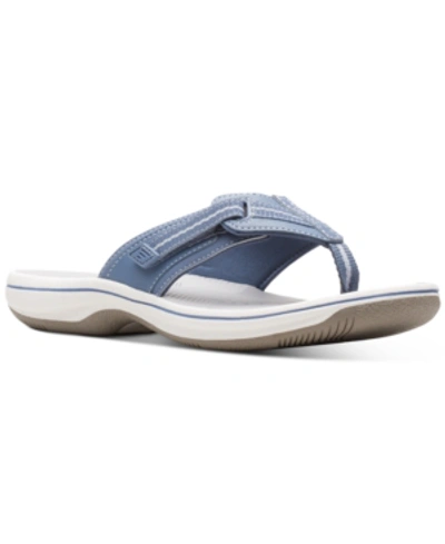 Shop Clarks Women's Cloudsteppers Brinkley Jazz Sandals In Blue Gray