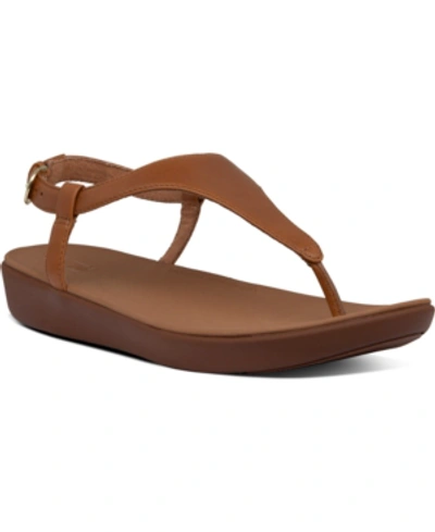Shop Fitflop Lainey T-strap Slingback Thong Sandals Women's Shoes In Light Tan