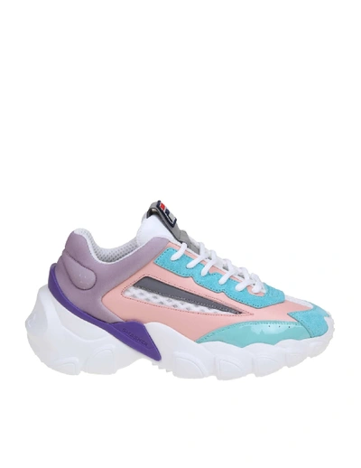 Shop Fila Smasher Sneakers In Leather, Mesh And Suede In Pink