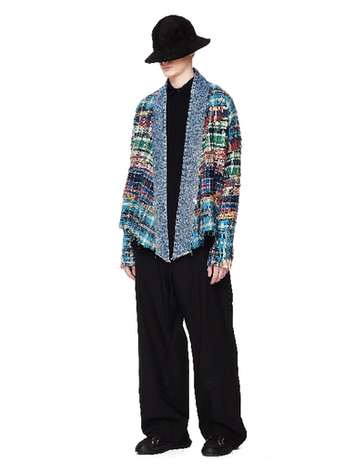 Shop Greg Lauren Cotton Kimono Jacket In Multicolor