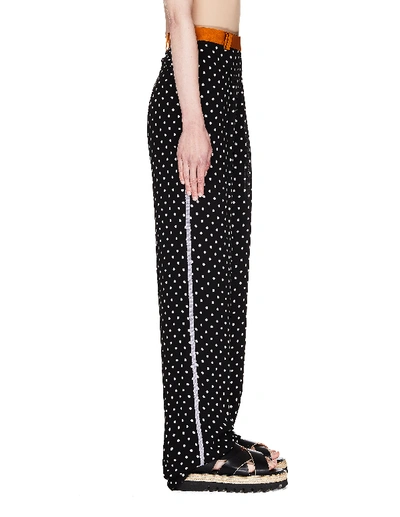 Shop Haider Ackermann Black Polka Dot Caporal Trousers