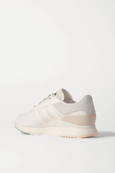 Shop Adidas Originals Sl Andridge Suede-trimmed Leather And Mesh Sneakers In White