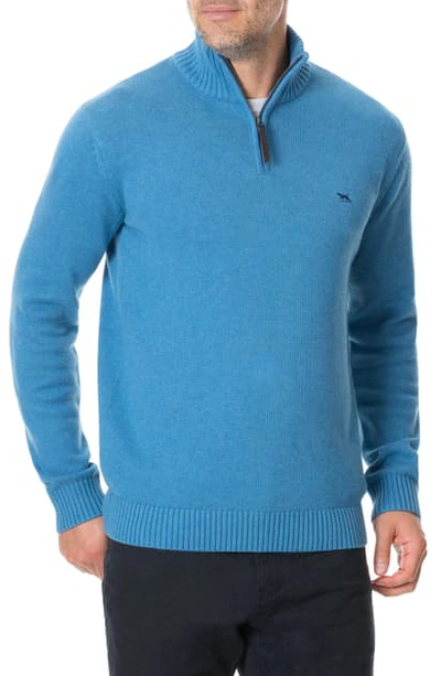 Shop Rodd & Gunn Merrick Bay Sweater In Polar Blue