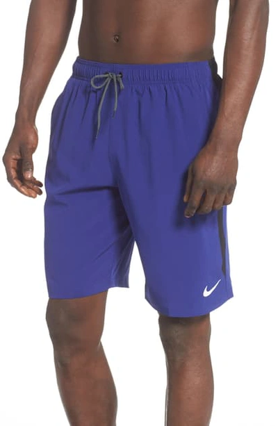 Shop Nike Contend Volley Swim Trunks In Regency Purple