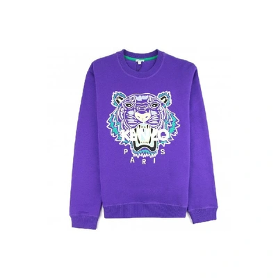 Shop Kenzo Tiger Sweatshirt In Purple