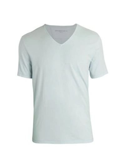 Shop John Varvatos V-neck T-shirt In Blue Mist