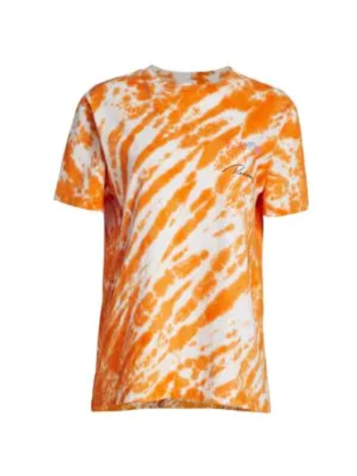 Shop Re/done 90s Oversized T-shirt In Tangerine Tie Dye