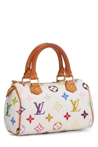 Pre-owned Louis Vuitton Takashi Murakami X  White Monogram Multicolore Hl Speedy Mini