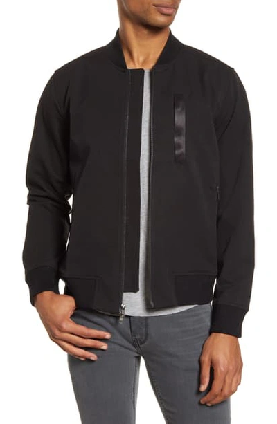 Shop Acyclic Slim Fit Bomber Jacket In Black