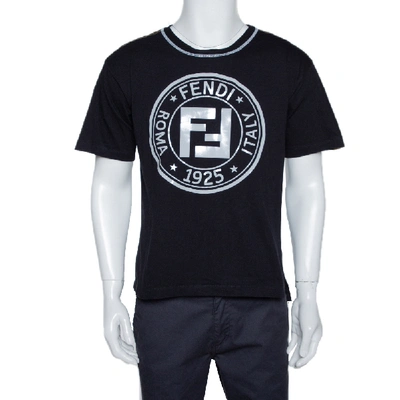 Pre-owned Fendi Rama T-shirt M In Black
