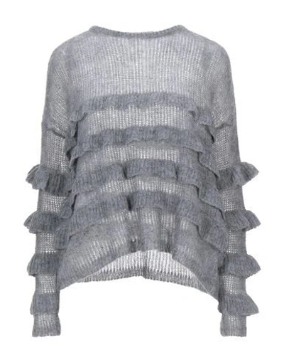 Shop Liu •jo Woman Sweater Grey Size M Acrylic, Alpaca Wool, Polyamide, Wool