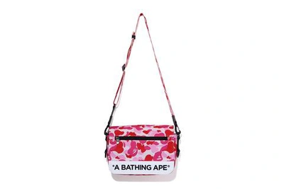 Pre-owned Bape  Abc Camo Double Strap Bag Pink