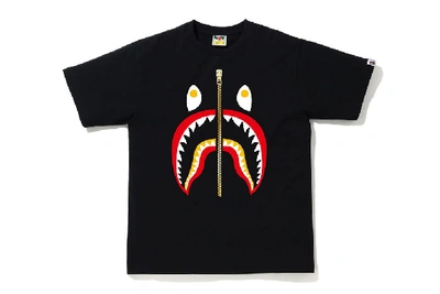 Pre-owned Bape Colors Shark T-shirt Black/red