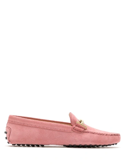 Shop Tod's Gommino Driving Shoes In Pink