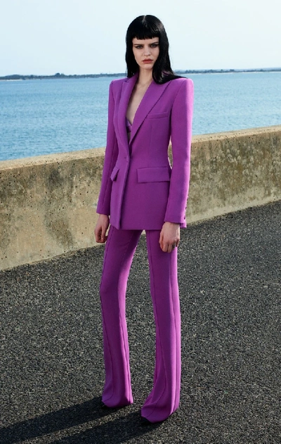 Shop Alex Perry Long Sleeve Blazer, Bralette And Flare Pant