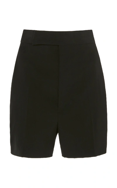 Shop Haider Ackermann High-rise Wool Shorts In Black