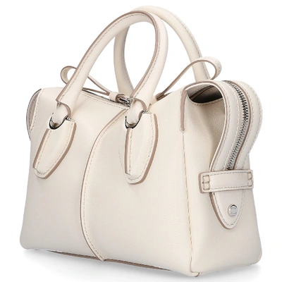 Shop Tod's Women Handbag D-styling Calfskin Logo White