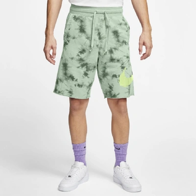 Shop Nike Sportswear Men's Tie-dye Shorts In Green