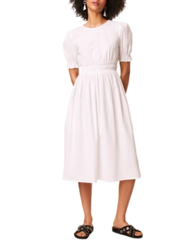 Shop French Connection Seersucker Dress In Linen White