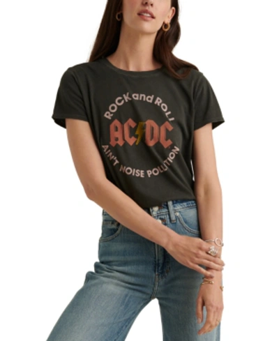 Shop Lucky Brand Ac/dc Graphic T-shirt In Black Mountain