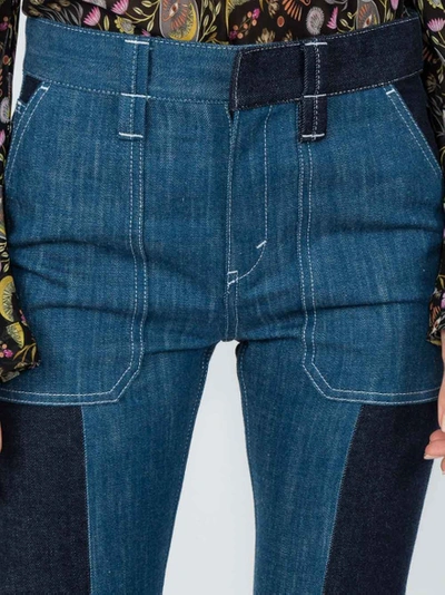 Shop Chloé Panelled Boot-cut Jeans