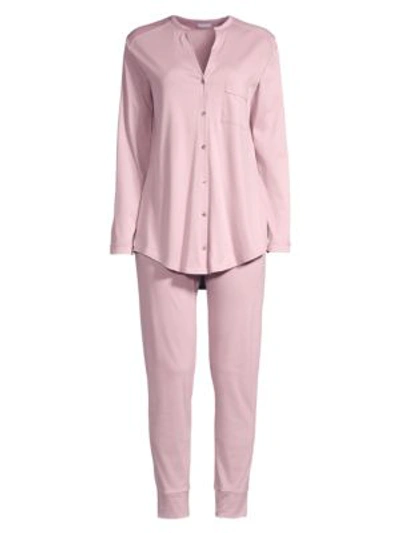 Shop Hanro Women's Pure Essence Pajamas In Peony