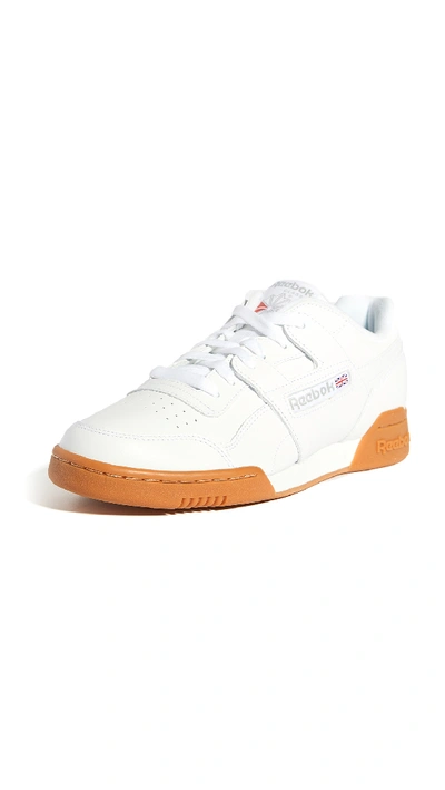 Shop Reebok Workout Plus Sneakers In White/carbon/red/royal