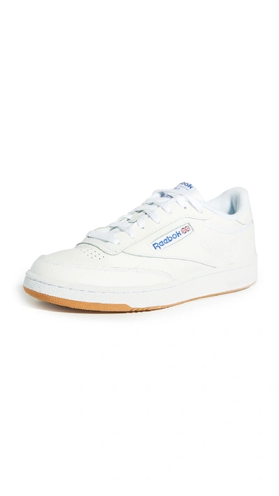 Shop Reebok Club C 85 Sneakers In White/royal/gum