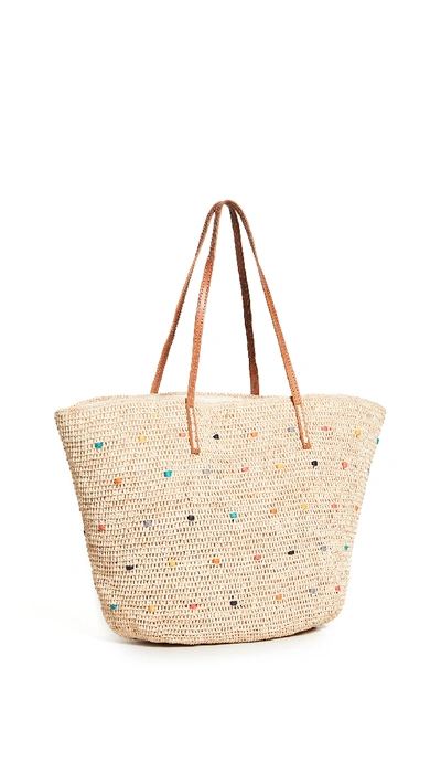 Shop Mar Y Sol Florence Tote In Multi In Natural/multi Dot