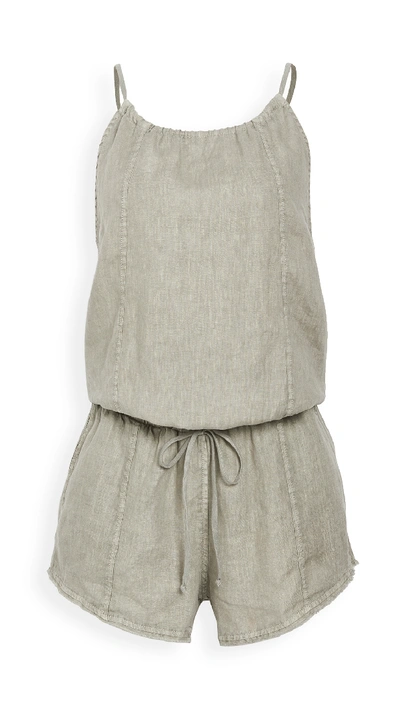 Shop Bella Dahl Halter Romper In Desert Olive