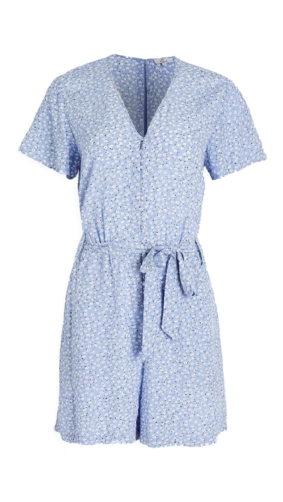 Shop Rails Sophia Romper In Sky Blue Daises