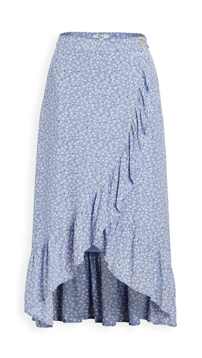 Shop Rails Nova Skirt In Sky Blue Daises