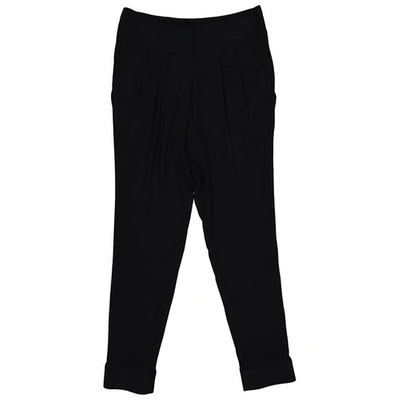Pre-owned Dior Silk Trousers In Black