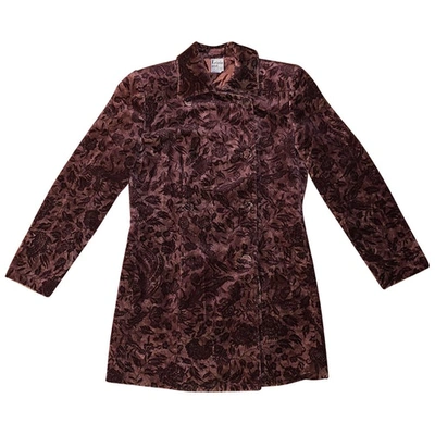 Pre-owned Krizia Burgundy Velvet Jacket