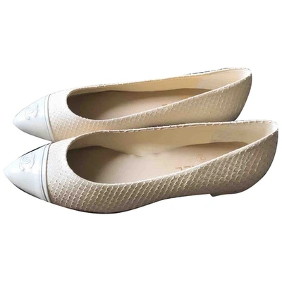 Pre-owned Chanel Python Ballet Flats