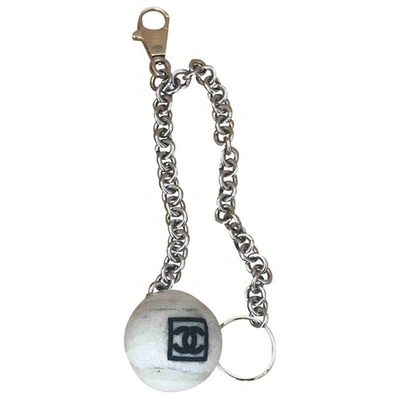 Pre-owned Chanel White Metal Bag Charms