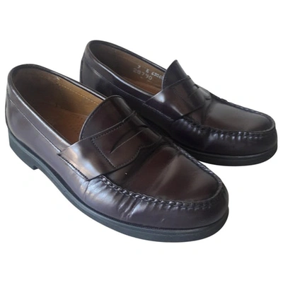 Pre-owned Sebago Burgundy Leather Flats