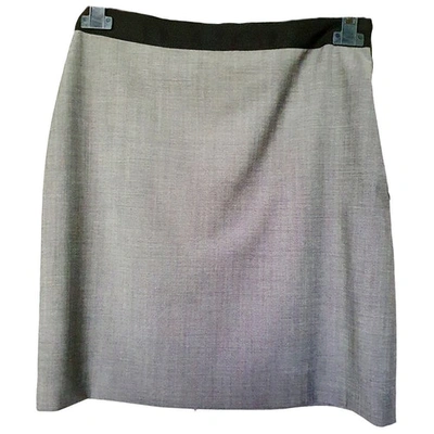 Pre-owned Lanvin Wool Mini Skirt In Grey
