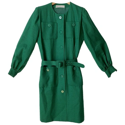 Pre-owned Givenchy Wool Mid-length Dress In Green