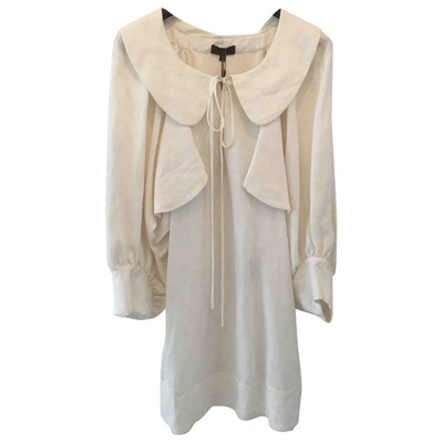 Pre-owned Loewe Ecru Silk Dress