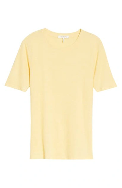Shop Rag & Bone The Rib Slim T-shirt In Heather Yellow
